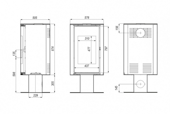 Печь DEFRO HOME ORBIS TOP, 9кВт, белая сталь