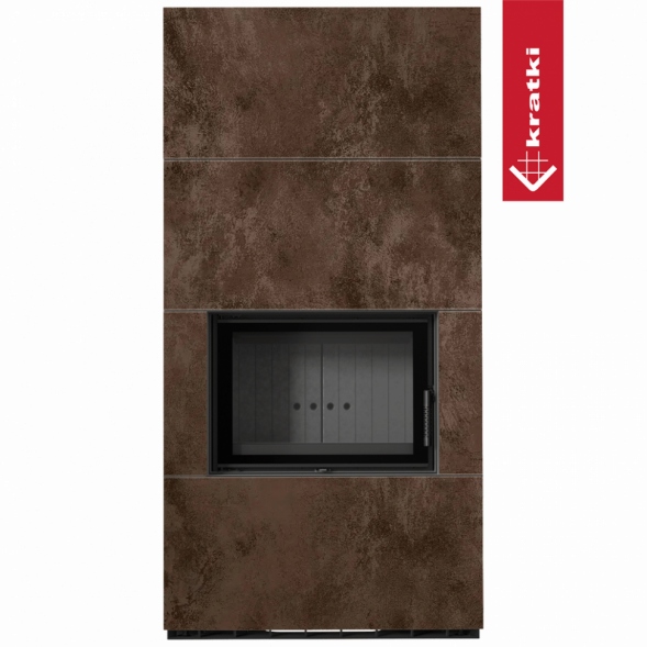 Каминокомплект Kratki PRO FLOKI OXIDE MORO (Чёрная футеровка)
