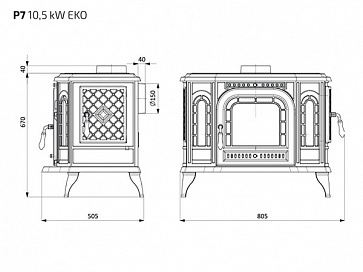 Печь P7 10.5 kW EKO Kaw-Met