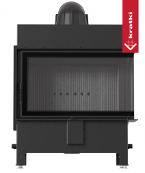 Топка Kratki PRO LUCY/14/P/NEW угловое стекло справа (Чёрная футеровка)