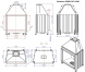 Открытая каминная топка FLAT 100/80