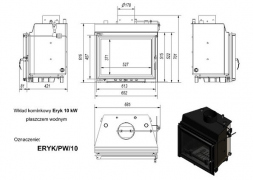 Топка  с водяным контуром ERYK/PW/10/W