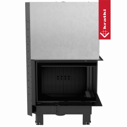 Топка Kratki PRO MBZ/P/BS/G угловое стекло справа, гильотина (Чёрная футеровка)